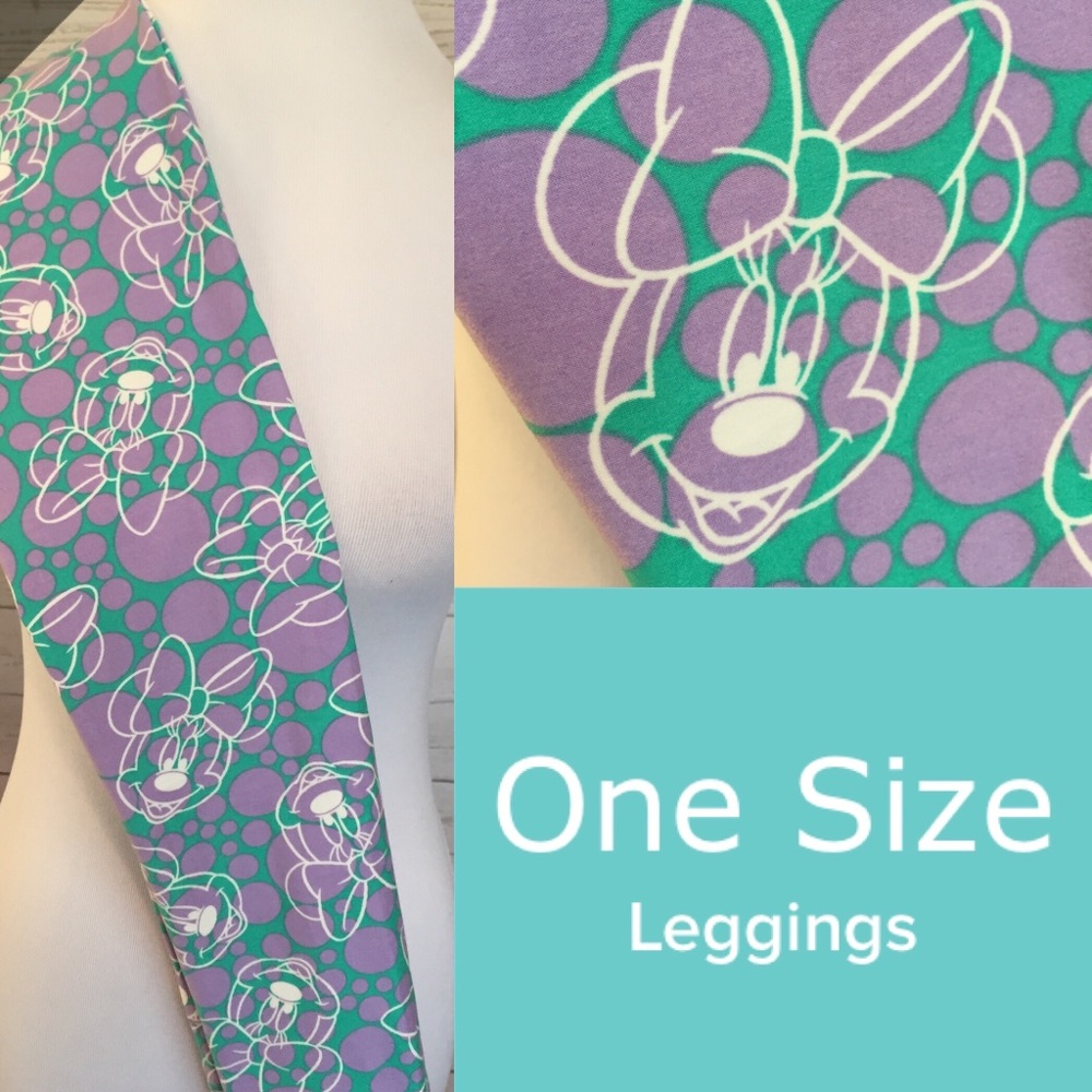 New LuLaRoe DISNEY OS MINNIE polka dot purple teal